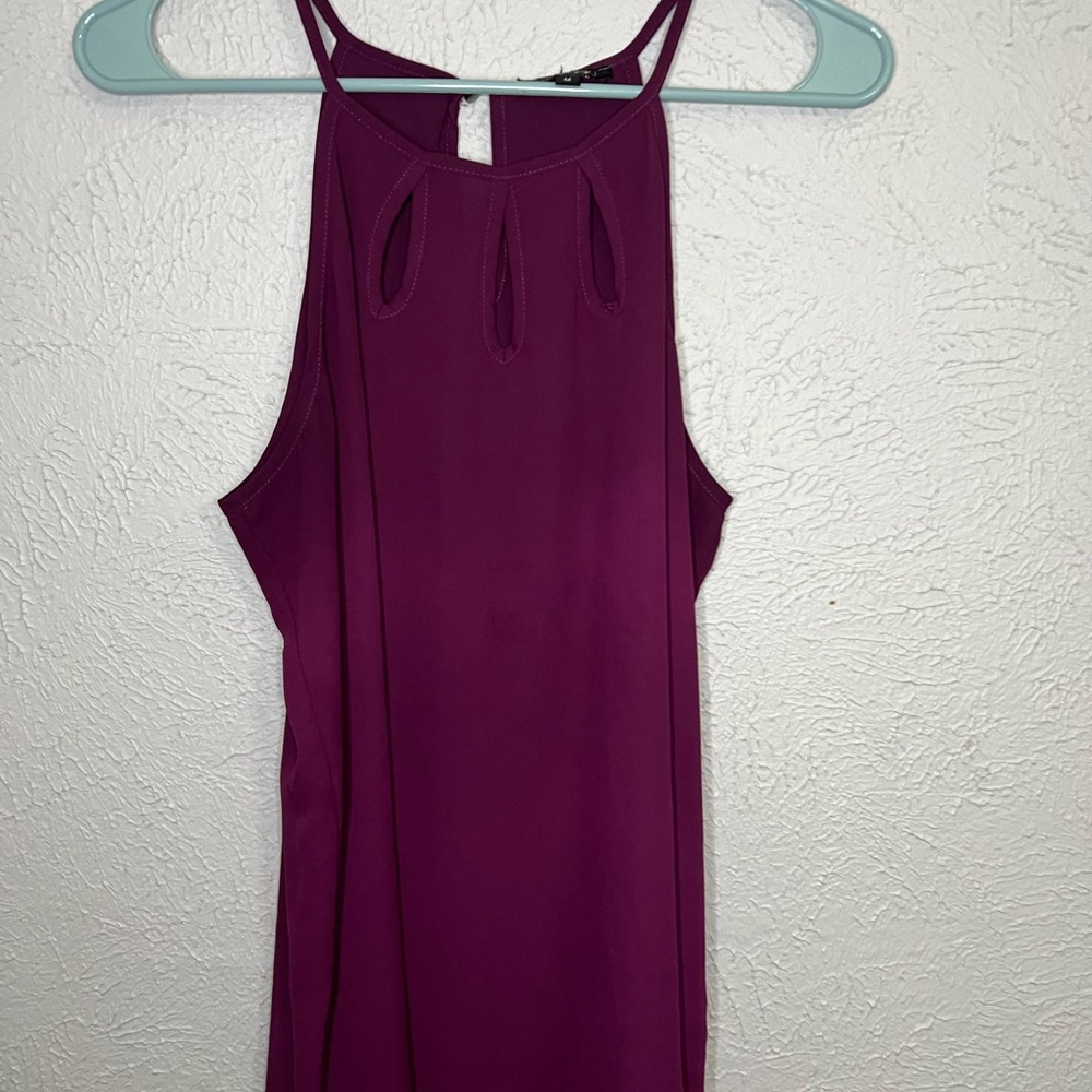 Papermoon Purple Sleeveless Backless Tank Top